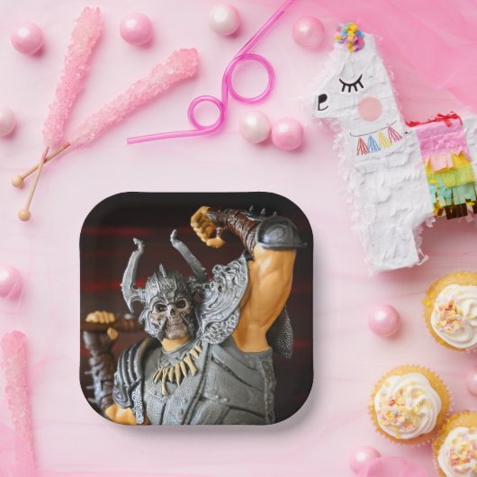 Farbiges Barbarei-Design Pappteller (Party)