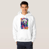 Farbiges Bärenportrait Hoodie (Vorne ganz)