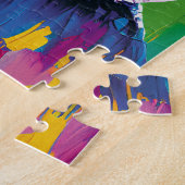 Farbiges Bärenportrait Puzzle (Seite)