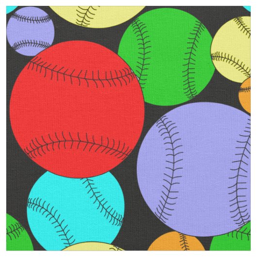 Farbiges Baseball-Muster Stoff (Nahaufnahme)