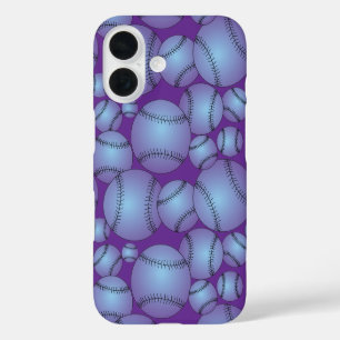 Farbiges Baseballs-Muster iPhone 16 Hülle