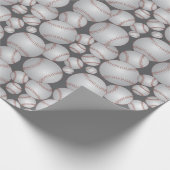 Farbiges Baseballs-Muster Geschenkpapier (Ecke)