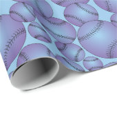Farbiges Baseballs-Muster Geschenkpapier (Rolleneckpunkt)