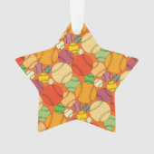 Farbiges Baseballs-Muster Ornament (Vorderseite)