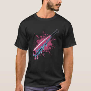 Farbiges Baseballschläger mit Streuseln Tropf - Sc T-Shirt