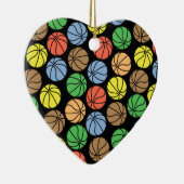Farbiges Basketballmuster Keramik Ornament (Rechts)