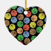 Farbiges Basketballmuster Keramik Ornament (Vorne)