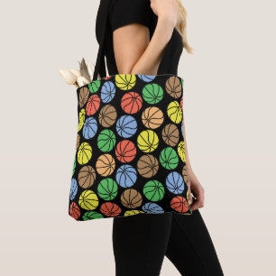 Farbiges Basketballmuster Tasche