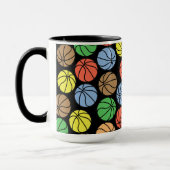 Farbiges Basketballmuster Tasse (Links)