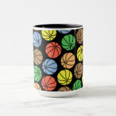 Farbiges Basketballmuster Tasse (Zentrum)