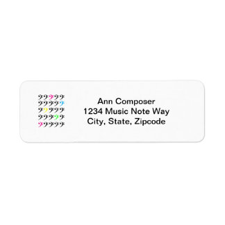 Farbiges Bass Clef Label