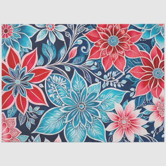 Farbiges Batik-Kunstpapier Seidenpapier (Vorderseite)