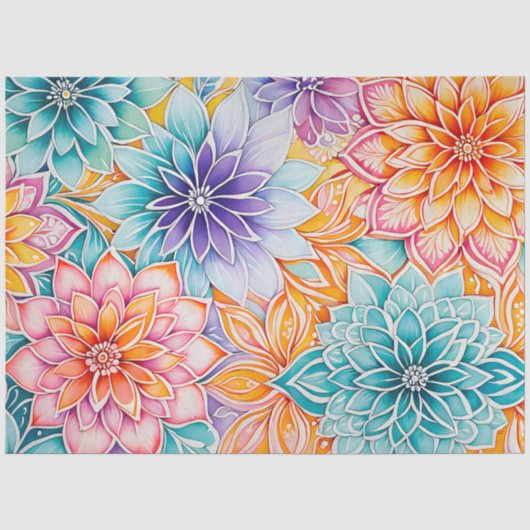 Farbiges Batik-Kunstpapier Seidenpapier (Vorderseite)