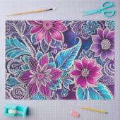 Farbiges Batik-Kunstpapier Seidenpapier (Basteln)