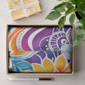 Farbiges Batik-Kunstpapier Seidenpapier (Geschenk)