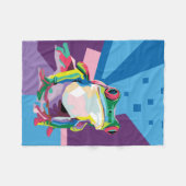 Farbiges Baum Frog Portrait Fleecedecke (Vorderseite (Horizontal))