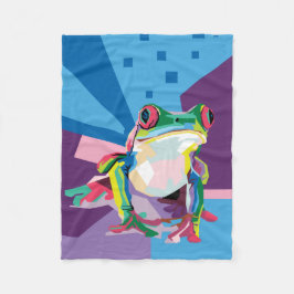 Farbiges Baum Frog Portrait Fleecedecke