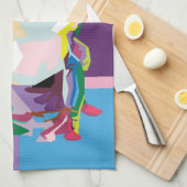 Farbiges Baum Frog Portrait Küchentuch (Viertel Falte)