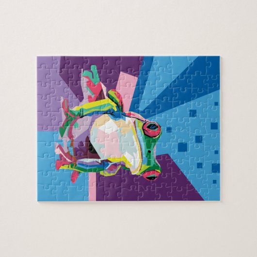 Farbiges Baum Frog Portrait Puzzle (Horizontal)