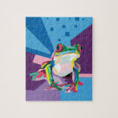 Farbiges Baum Frog Portrait Puzzle (Vertikal)