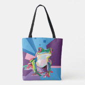 Farbiges Baum Frog Portrait Tasche (Rückseite)