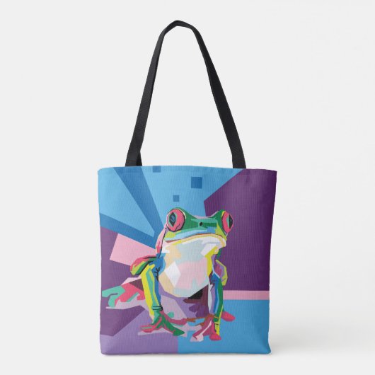 Farbiges Baum Frog Portrait Tasche (Rückseite)