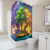 Farbiges Baumdesign Duschvorhang (Beispiel)