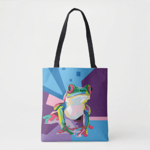 Farbiges Baumfrosch-Portrait Tasche