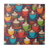 Farbiges Bechermuster Fliese (Vorderseite)