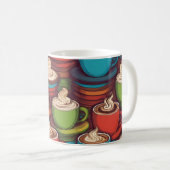 Farbiges Bechermuster Kaffeetasse (VorderseiteRechts)