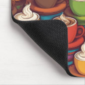 Farbiges Bechermuster Mousepad (Ecke)