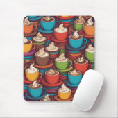 Farbiges Bechermuster Mousepad (Mit Mouse)