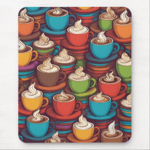 Farbiges Bechermuster Mousepad