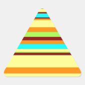 Farbiges, benutzerdefiniertes Designermuster Dreieckiger Aufkleber (Vorderseite)