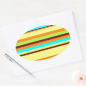 Farbiges, benutzerdefiniertes Designermuster Ovaler Aufkleber (Umschlag)