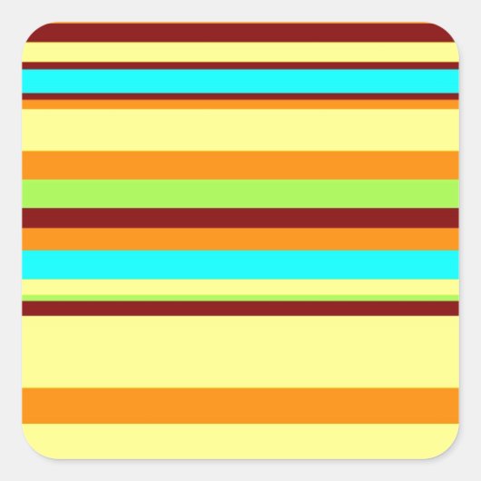 Farbiges, benutzerdefiniertes Designermuster Quadratischer Aufkleber (Vorderseite)
