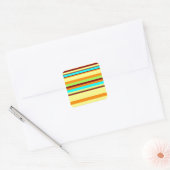 Farbiges, benutzerdefiniertes Designermuster Quadratischer Aufkleber (Umschlag)