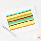 Farbiges, benutzerdefiniertes Designermuster Rechteckiger Aufkleber (Umschlag)