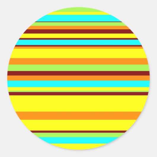 Farbiges, benutzerdefiniertes Designermuster Runder Aufkleber (Vorderseite)