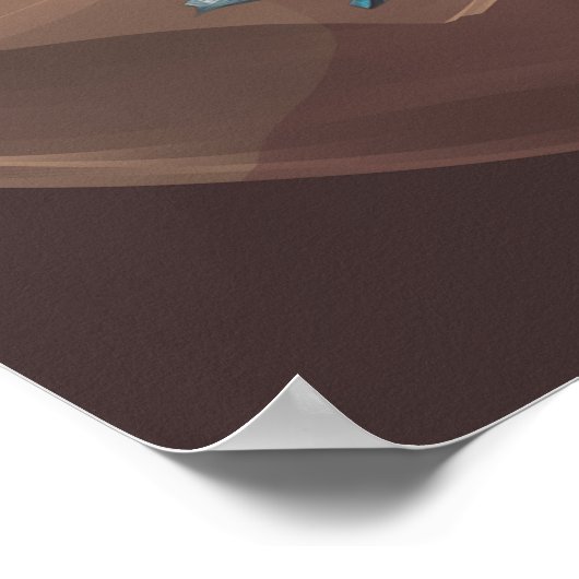 Farbiges Bettposter Poster (Ecke)