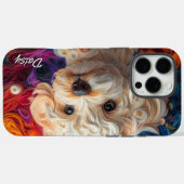 Farbiges Bichon Frise Portrait Case-Mate iPhone Hülle (Rückseite (Horizontal))