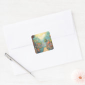 Farbiges Bild Quadratischer Aufkleber (Umschlag)