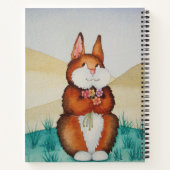 farbiges Bild von niedlichem braunen Hasen Notizblock (Rückseite)