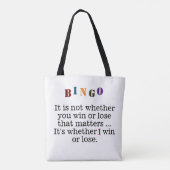 Farbiges Bingo Funny Sprichwort, Win Lose Tasche (Rückseite)