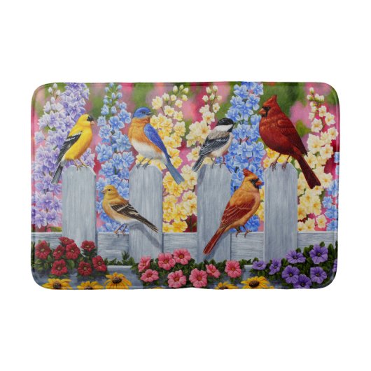 Farbiges Birds Garden Party Badematte (Vorderseite)