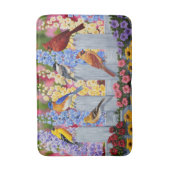 Farbiges Birds Garden Party Badematte (Vorderseite Vertikal)