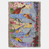 Farbiges Birds Garden Party Decke (Vorderseite Vertikal)