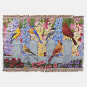 Farbiges Birds Garden Party Decke