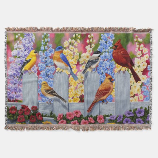Farbiges Birds Garden Party Decke (Vorderseite)