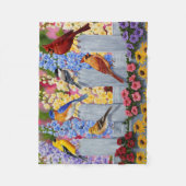 Farbiges Birds Garden Party Fleecedecke (Vorderseite)